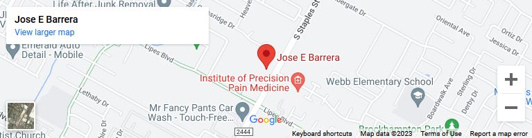 A map of the location of an orthopedic surgery center.